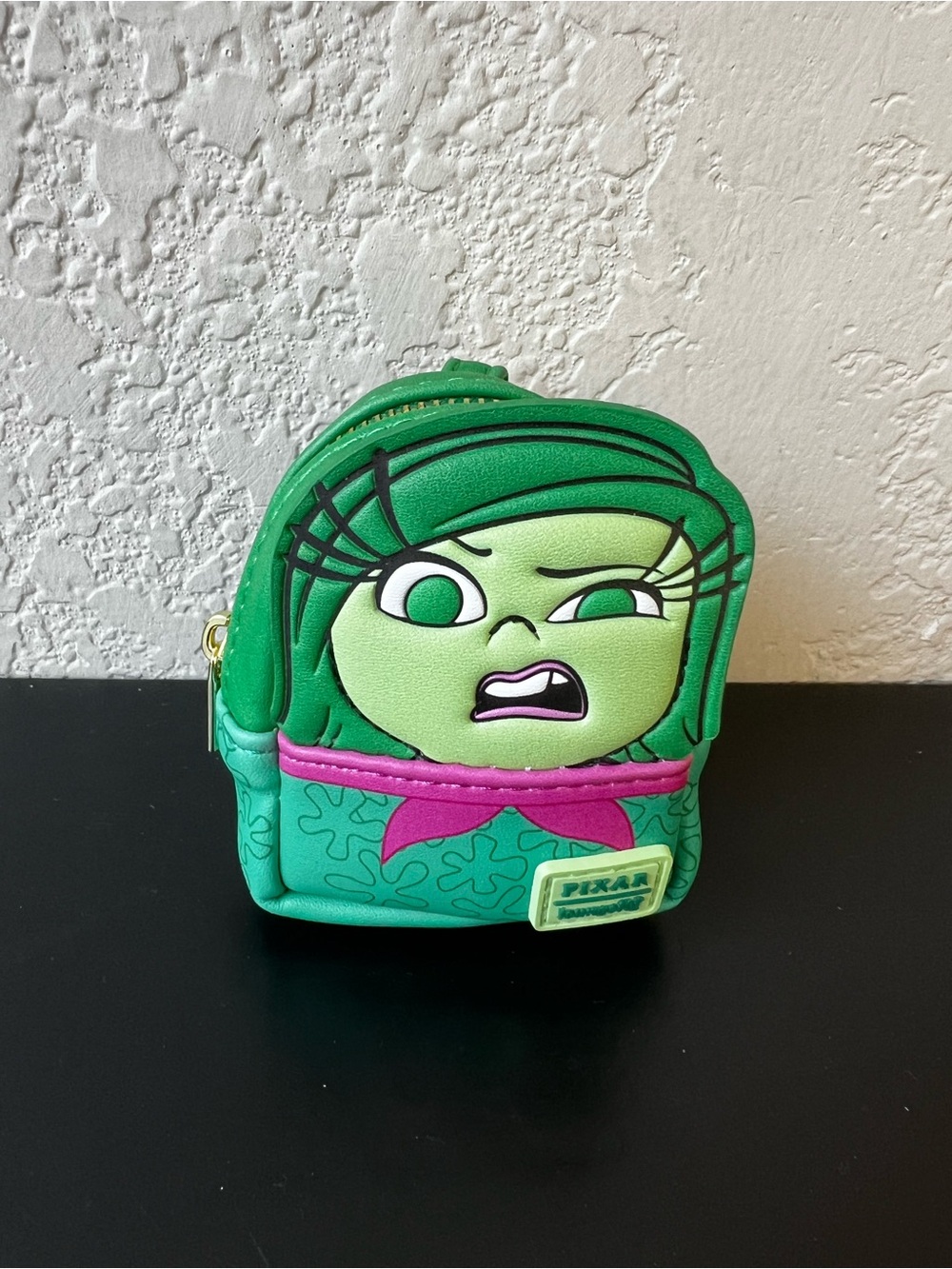Loungefly Inside Out Disgust Mini Backpack Bag Charm Coin Purse - NWOT